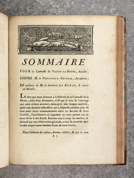 MEMOIRE POUR LOUIS-RENE-EDOUARD DE ROHAN, CARDINAL DE LA SAINTE EGLISE ROMAINE, EVEQUE & PRINCE DE STRASBOURG, LANDGRAVE D’ALSACE, PRINCE-ETAT ...