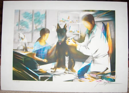 LE VETERINAIRE.. POULET RAYMOND (NE EN 1934) .