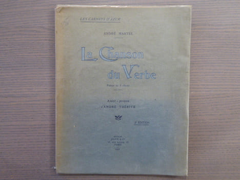 La Chanson du Verbe.. MARTEL André