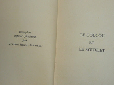 Le Coucou et le Roitelet.. MORAND Paul - BRIANCHON Maurice