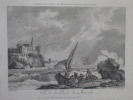 Gravure: "Vue de la rade de Marseille" extraite de: "Cahier de 4 vues de Provence par HACKAERT".. HACKAERT