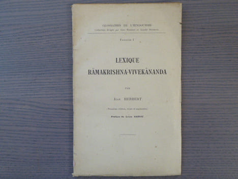 Lexique Râmakrishna-Vivekânanda.. HERBERT Jean