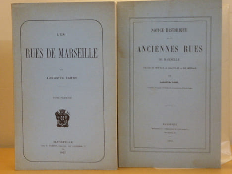 LES RUES DE MARSEILLE. - NOTICE HISTORIQUE SUR LES ANCIENNES RUES DE MARSEILLE démolies en 1862 pour la création de la Rue Impériale. ( 6 volumes ).. ...