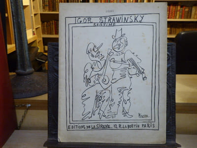 RAGTIME pour onze instruments. Transcription pour piano par l'auteur. Couverture de Pablo PICASSO.