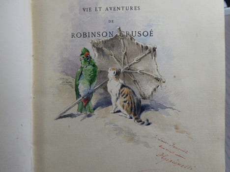 Vie et Aventures de ROBINSON CRUSOE. 4 volumes.. DEFOE Daniel - MOUILLERON - GIACOMELLI
