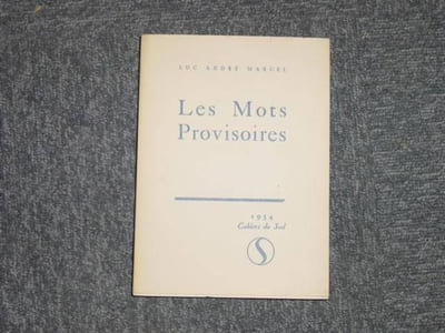 Les mots provisoires.