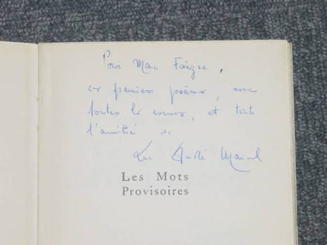 Les mots provisoires.. MARCEL Luc André
