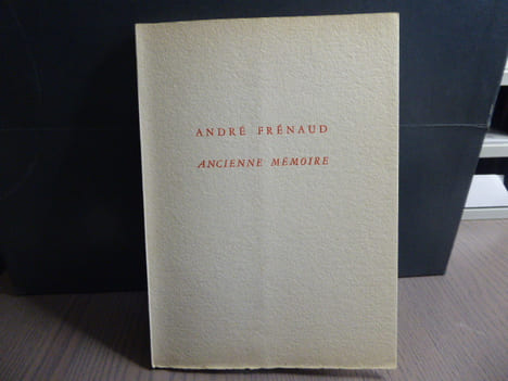 Ancienne mémoire.. FRENAUD André - BAZAINE Jean