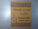 Musterbuch für Thonpfeifen von Hammer & Co. Baumbach ( Westerwald ).. PIPES - HAMMER