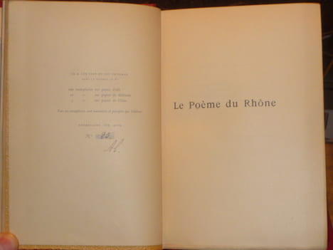 LE POEME DU RHÔNE. En XII chants, texte Provençal et Traduction Française.. MISTRAL Fédéric