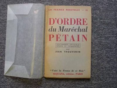 D'ordre du Maréchal PETAIN.