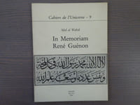 IN MEMORIAM René GUENON. Cahiers de l'Unicorne - 9.