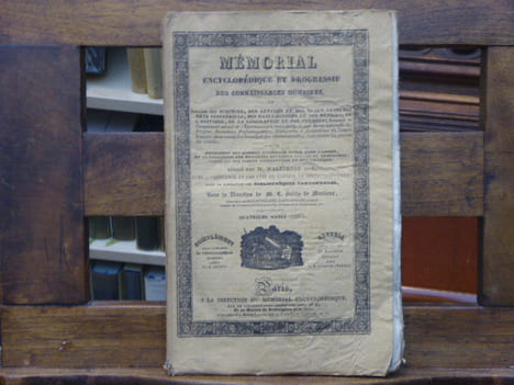 Mémorial encyclopédique et progressif des connaissances humaines ou annales des sciences, lettres et beaux arts   des arts industriels, manufactures ...