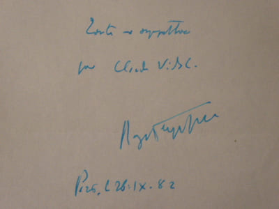 Billet autographe signé.