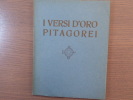 I Versi d'Oro Pitagorei.. EVOLA Julius