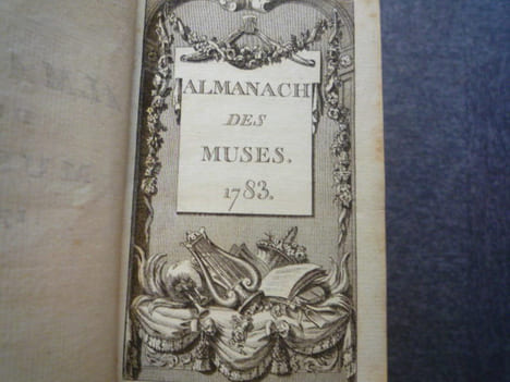 ALMANACH DES MUSES 1783.. ALMANACH DES MUSES
