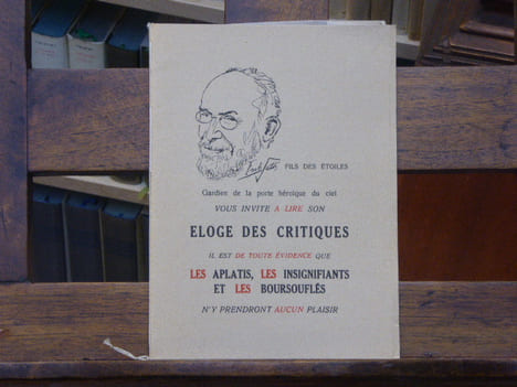 L'Eloge des critiques.. SATIE Erik - PICASSO Pablo - PICABIA Francis