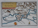 Carte du "Gouvernement de LAUCATTE ( LEUCATE ). ( 1636 ).. TASSIN Nicolas Christophe
