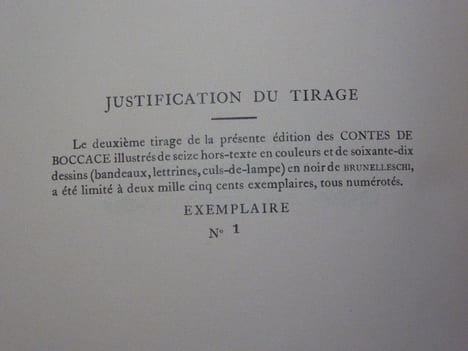 Les Contes. Decameron. Les cinq dernières journées.. BOCCACE - BRUNELLESCHI