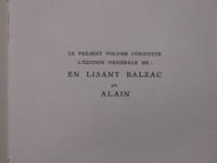 En lisant BALZAC.