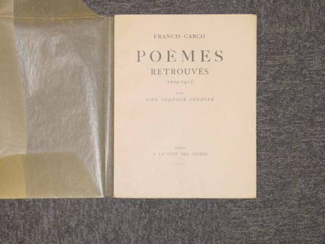 Poemes retrouves ( 1904-1923 ). Avec une préface inédite de l'auteur.. CARCO Francis.