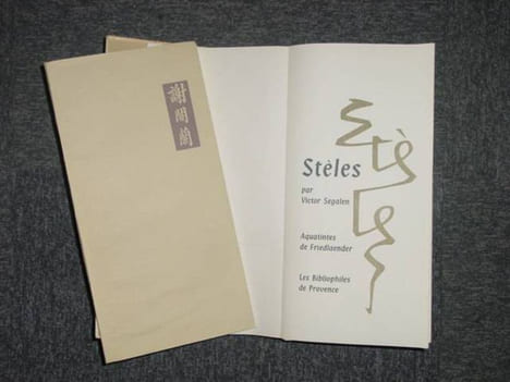 STELES.. SEGALEN Victor  -  FRIEDLAENDER Johnny