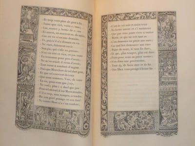 L'ALPHABET DE LA MORT DE HANS HOLBEIN. Entouré de bordures du XVIe siècle et suivi d'anciens poëmes français sur le sujet des trois mors et des trois vis. Publiés d'après les manuscrits.