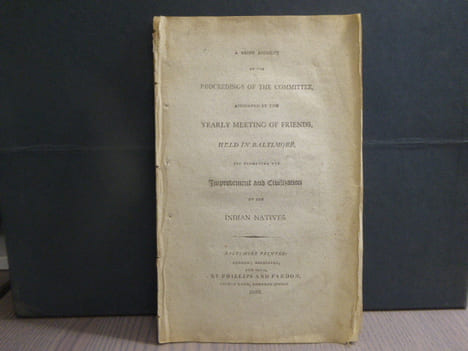 A brief account of the proceedings of the commitee, appointed by the yearly meeting of friends held in Baltimore, For Promoting the Improvment and ...