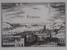 Vue de PEZENAS. ( 1636 ).. TASSIN Nicolas Christophe