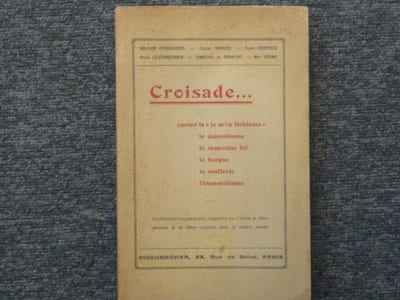 CROISADE...contre le "je m'en fichisme", le dogmatisme, la mauvaise foi, la hargne, la muflerie, l'immoralisme.