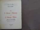 De l'Amour Humain a l'Amour Divin. Pr&eacute;face du Dr Roger GODEL et avant-propos de Jean HERBERT.. LINSSEN Robert