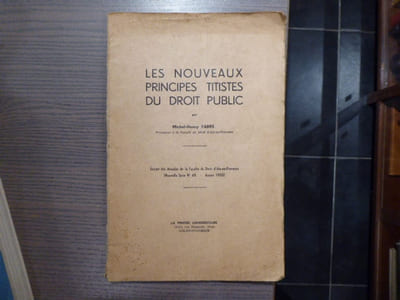 Les Nouveaux Principes Titistes du Droit public.