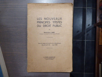Les Nouveaux Principes Titistes du Droit public.