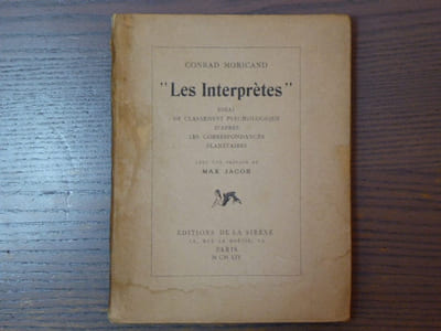 "Les Interprètes" - Essai de classement psychologique d'après les Correspondances Planétaires.