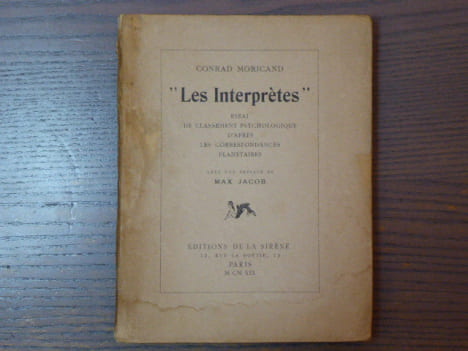 "Les Interprètes" - Essai de classement psychologique d'après les Correspondances Planétaires.. MORICAND Conrad