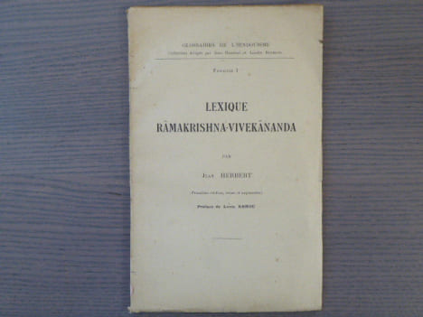 Lexique Râmakrishna-Vivekânanda.. HERBERT Jean