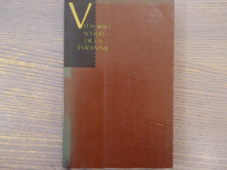 DE LA TYRANNIE.. ALFIERI Vittorio