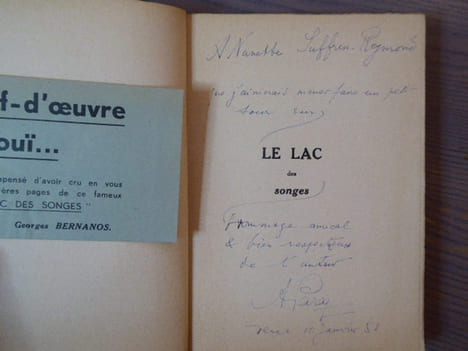 LE LAC des SONGES. Roman illustré de fresques peintes par l'auteur. + ENVOI AUTOGRAPHE SIGNE.. PARAZ Albert