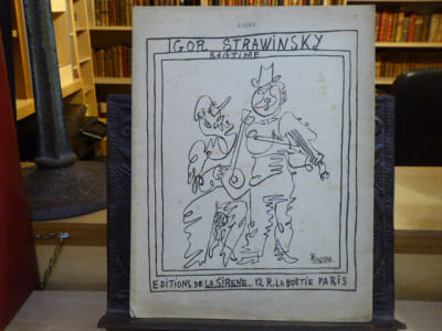 RAGTIME pour onze instruments. Transcription pour piano par l'auteur. Couverture de Pablo PICASSO.