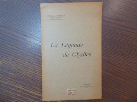 La Légende de Challes.. VINCENT J.