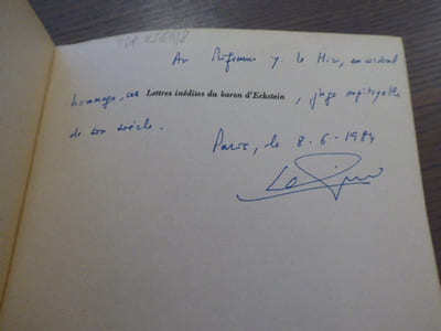 Lettres inédites du baron d'ECKSTEIN. Société et littérature à Paris en 1838-1840.