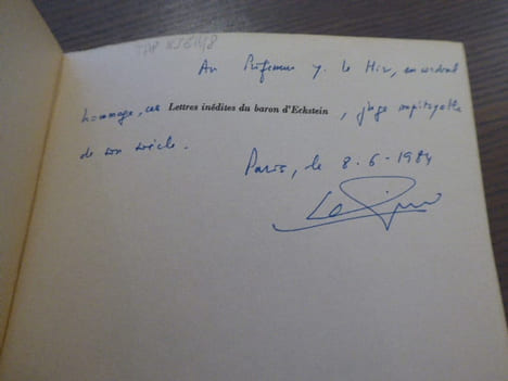 Lettres inédites du baron d'ECKSTEIN. Société et littérature à Paris en 1838-1840.. ECKSTEIN - LE GUILLOU Louis