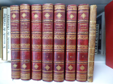 Voyage du Jeune Anacharsis en Grèce. 7 volumes + 1 Atlas ( Série complète ).. BARTHELEMY Abbé