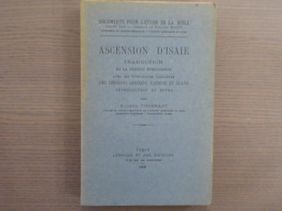 ASCENSION D'ISAIE. Traduction de la version éthiopienne avec les principales variantes des versions grecque, latines et slave.