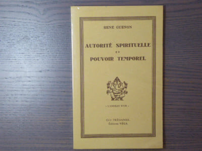 Autorité spirituelle et pouvoir temporel.