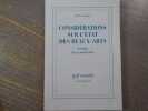 Consid&eacute;rations sur l'Etat des Beaux-Arts. Critique de la modernit&eacute;.. CLAIR Jean