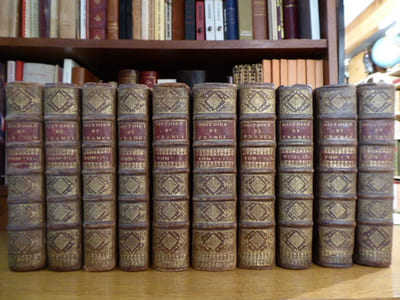 HISTOIRE DE FRANCE depuis létablissement de la Monarchie Françoise dans les Gaules. Nouvelle édition, Revûe, corrigée & augmentée par lAuteur, enrichie de Cartes Geographiques, & de plusieurs Medailles authentiques. 10 volumes ( Série complète ).