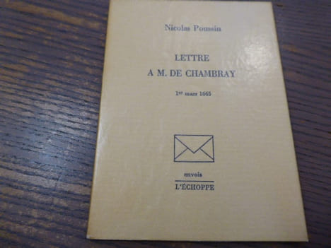 Lettre a M. DE CHAMBRAY. 1er Mars 1665.. POUSSIN Nicolas