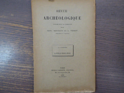 Revue Archéologique. La Patine du Bronze Antique.