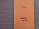 PLAUTE. Tome V. COMEDIES.. PLAUTE